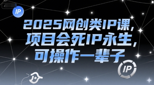 2025网创类IP课，项目会死IP永生，可操作一辈子-创领云聚