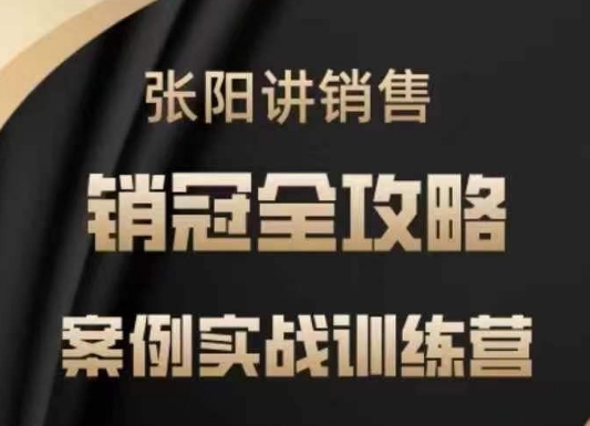 张阳讲销售实战训练营，​案例实战训练，销冠全攻略-创领云聚