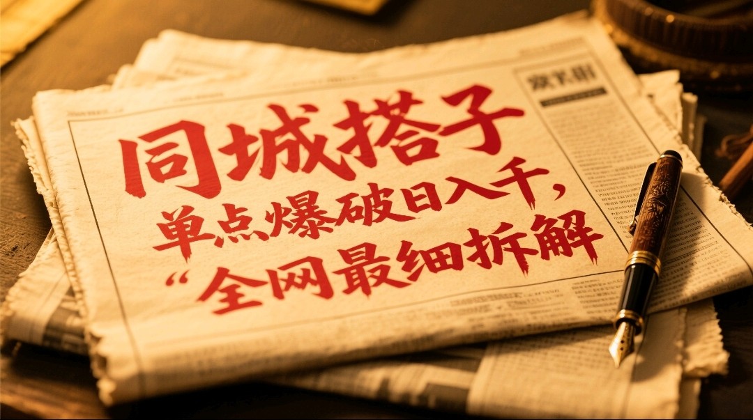 同城搭子群19.9单点爆破日入千，搭子组局月入万，全网最细拆解-创领云聚