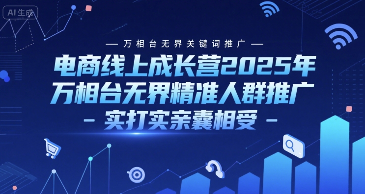 电商线上成长营2025年，万相台无界关键词推广-万相台无界精准人群推广-实打实亲囊相受-创领云聚