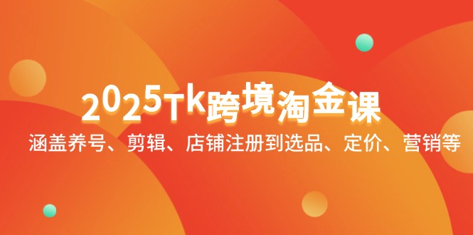 2025Tk跨境淘金课：涵盖养号、剪辑、店铺注册到选品、定价、营销等-创领云聚