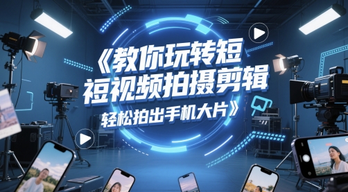教你玩转短视频拍摄剪辑，轻松拍出手机大片-创领云聚