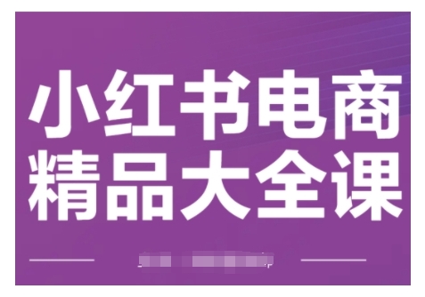 小红书电商精品大全课，快速掌握小红书运营技巧，实现精准引流与爆单目标，轻松玩转小红书电商(更新2月)-创领云聚
