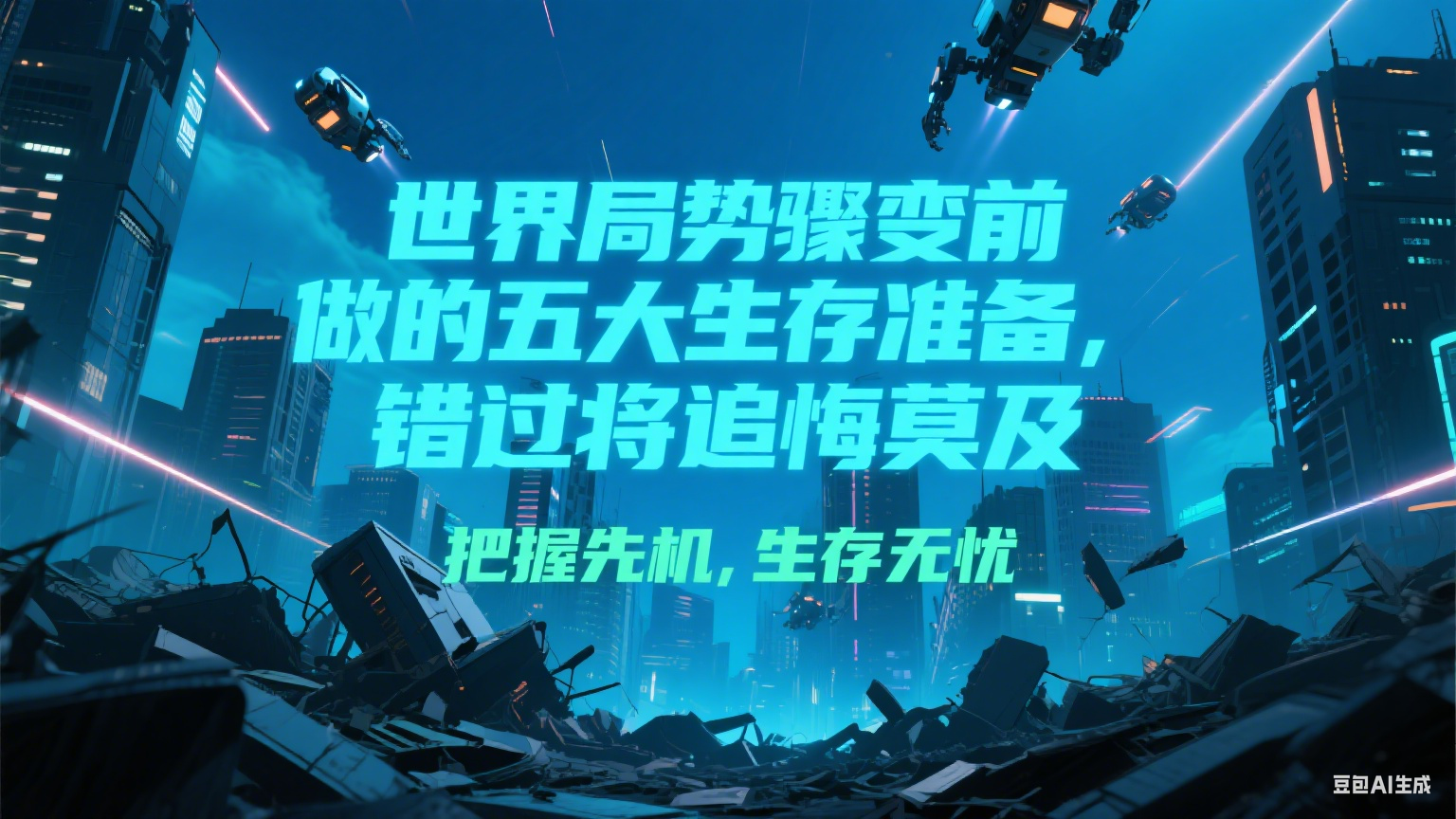 付费文章《世界局势骤变前必做的五大生存准备，错过将追悔莫及》-创领云聚