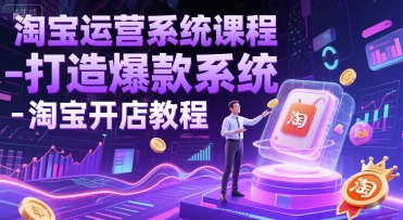 淘宝运营系统课程-打造爆款系统-淘宝开店教程-创领云聚