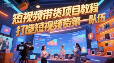 短视频带货项目教程，打造短视频带货第一队伍-创领云聚
