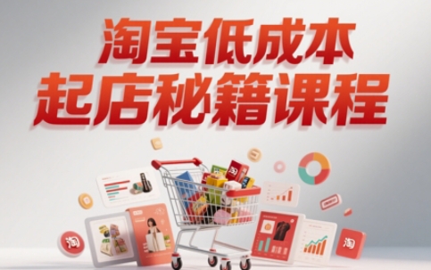 淘宝低成本起店系统课，助你快速起店，实现弯道超车-创领云聚