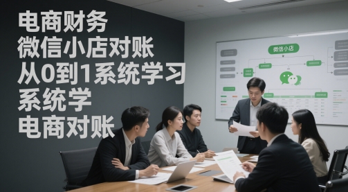 电商财务微信小店对账，从0到1系统学习电商对账-创领云聚