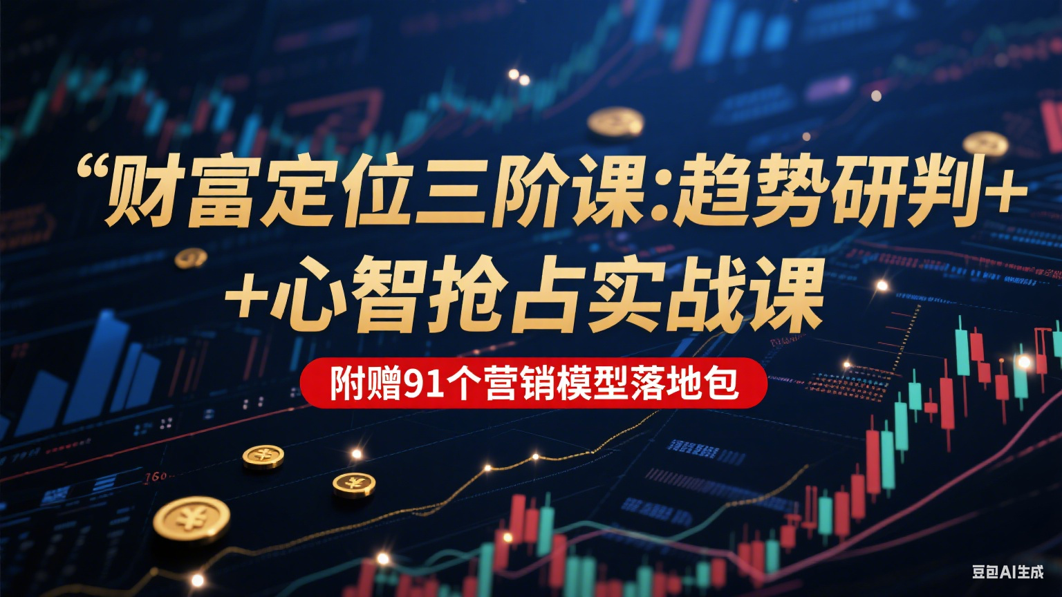 财富定位三阶：趋势研判 + 心智抢占实战课，附赠91个营销模型落地包-创领云聚