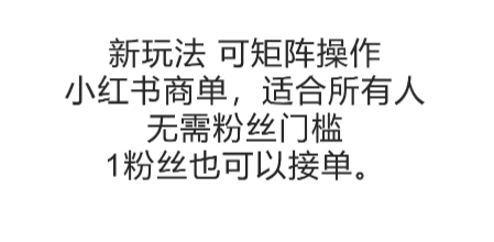 可矩阵操作，小红书商单新玩法，适合所有人，无需粉丝门槛，1粉丝也可以接单-创领云聚