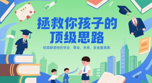 付费文章：拯救你孩子的顶级思路，彻底聊透他的学业、事业、未来，含金量满满-创领云聚