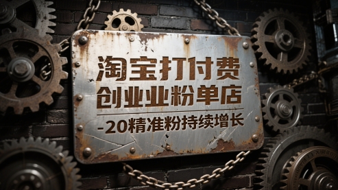 淘宝打付费创业粉单店每天稳定10-20精准粉持续增长【揭秘】-创领云聚