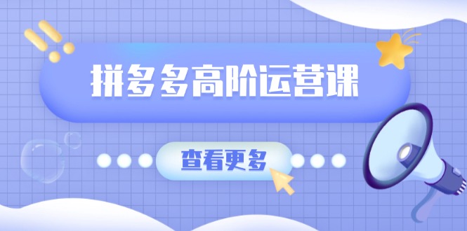 拼多多高阶运营课：极致群爆款玩法，轻付费无尽复制，打造单品爆款之路-创领云聚
