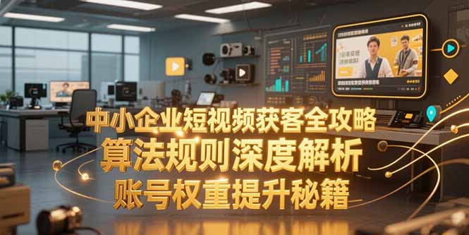 中小企业短视频获客全攻略，算法规则深度解析，账号权重提升秘籍-创领云聚