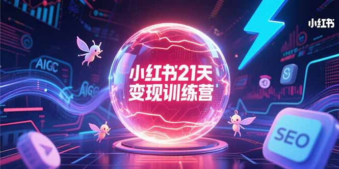 小红书21天变现训练营，AIGC工具高效应用，SEO优化核心技巧-创领云聚