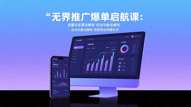 无界推广爆单启航课：流量分发算法解密 后台功能全解析 投放前必知避坑点-创领云聚