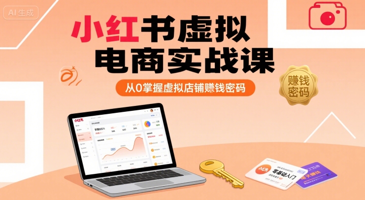 小红书虚拟电商实战课，从0掌握虚拟店铺賺钱密码(更新)-创领云聚