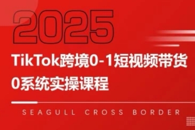 TikTok跨境0-1短视频带货，系统拆解TikTok跨境带货全链路，实现跨境可持续盈利-创领云聚