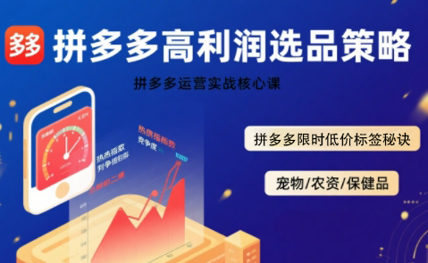 久号老师·拼多多选品暴利技术实战课-创领云聚