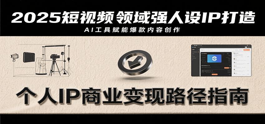 2025短视频领域强人设IP打造，结合爆款案例与AI工具应用，从个人出镜到商业成交转化-创领云聚