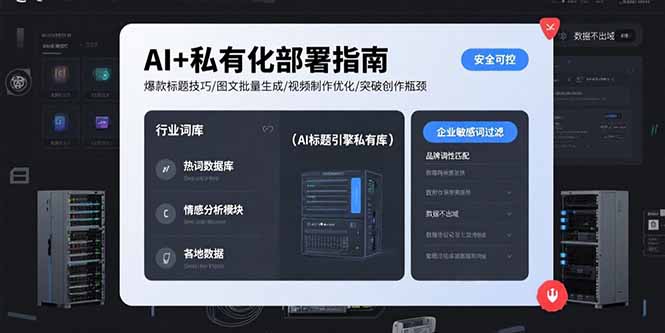 AI+私有化部署指南 爆款标题技巧/图文批量生成/视频制作优化/突破创作瓶颈-创领云聚