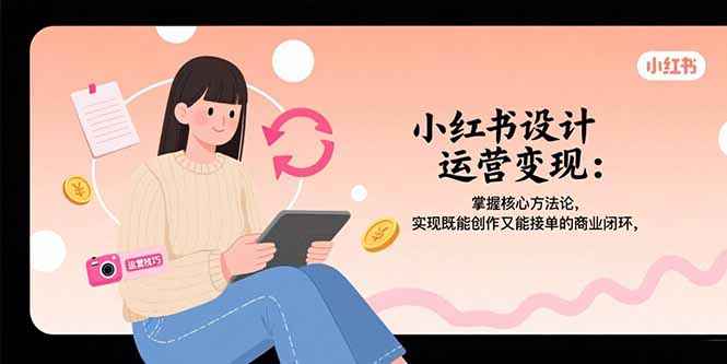 小红书设计运营变现：掌握核心方法论，实现既能创作又能接单的商业闭环-创领云聚