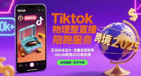 Tiktok物理整蛊直播陪跑服务-tiktok跨境2025-创领云聚