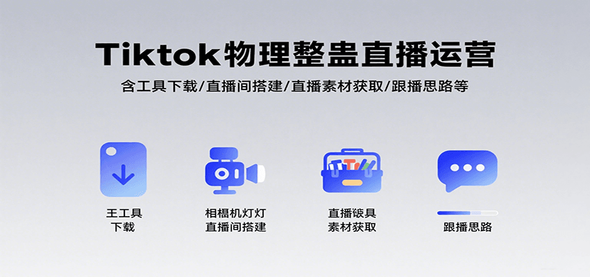 Tiktok物理整蛊直播运营，包含工具下载/直播间搭建/直播素材获取/跟播思路等-创领云聚