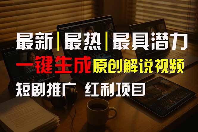 短剧推广新思路，AI一键生成原创解说视频，10分钟产出100条，30天赚了5.5w-创领云聚
