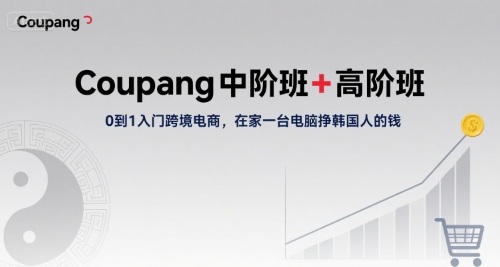 Coupang中阶班+高阶班，0到1入门跨境电商，在家一台电脑挣韩国人的钱-创领云聚