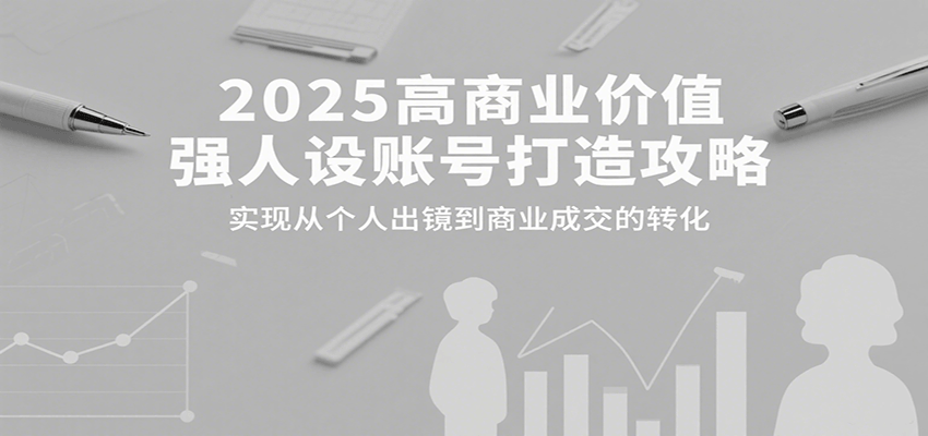 2025高商业价值强人设账号打造攻略，实现从个人出镜到商业成交的转化-创领云聚