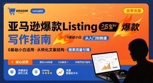 亚马逊爆款Listing写作方法，亚马逊0基础小白也能写爆款自带流量的Listing-创领云聚