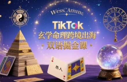 TikTok玄学命理跨境出海双语掘金课，手把手教你用命理知识精准直击海外用户痛点-创领云聚