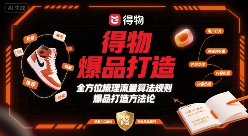 得物爆品打造，全方位梳理得物流量算法规则爆品打造规则-创领云聚
