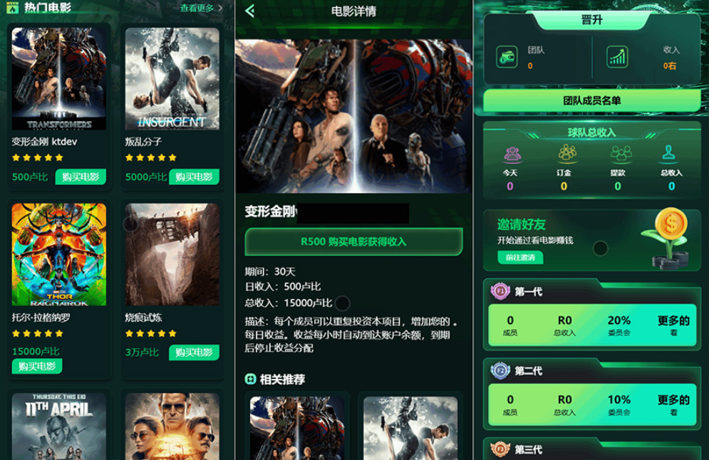 Flickiri Fun海外电影投资理财源码 电影投资正规平台 影视理财类源码-创领云聚
