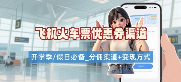 学生党必看！机票火车票优惠券申请渠道 + 项目打法，开学季节日速存-创领云聚