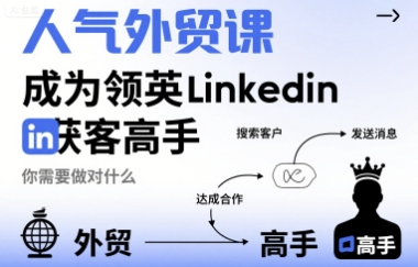 人气外贸课-成为领英Linkedin获客高手，你需要做对什么-创领云聚