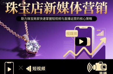 珠宝店新媒体营销，助力珠宝商家快速掌握短视频与直播运营的核心策略-创领云聚