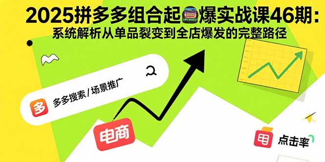 2025拼多多组合起爆实战课46期：系统解析从单品裂变到全店爆发的完整路径-创领云聚