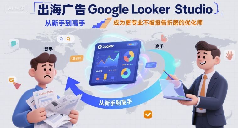 出海广告Google Looker Studio从新手到高手，成为更专业不被报告折磨的优化师-创领云聚