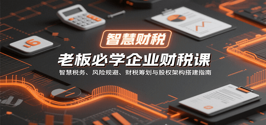 老板必学企业财税课：智慧税务、风险规避、财税筹划与股权架构搭建指南-创领云聚