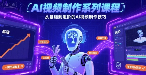AI视频制作系列课程，从基础到进阶的AI视频制作技巧全涵盖-创领云聚