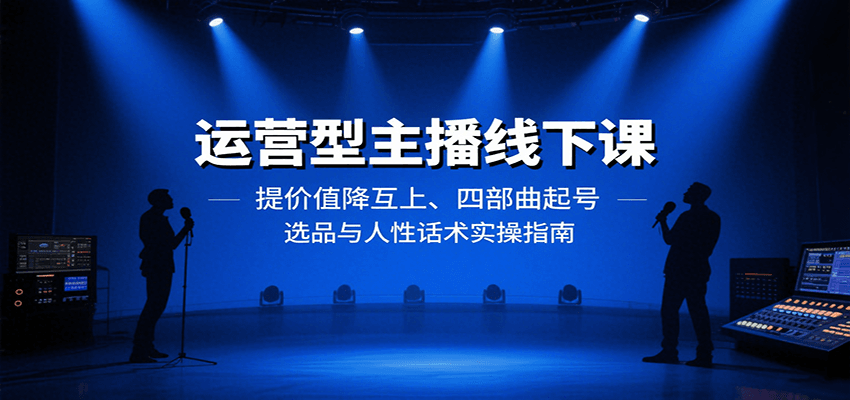 运营型主播线下课：提价值降互上、四部曲起号、选品与人性话术实操指南-创领云聚