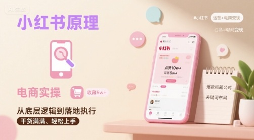 小红书原理以及详细实操流程，小红书电商教程-创领云聚