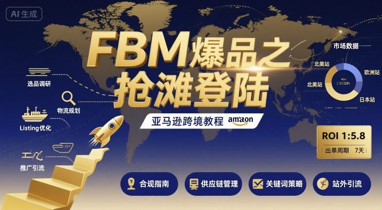 FBM爆品之抢滩登陆-亚马逊跨境教程-创领云聚