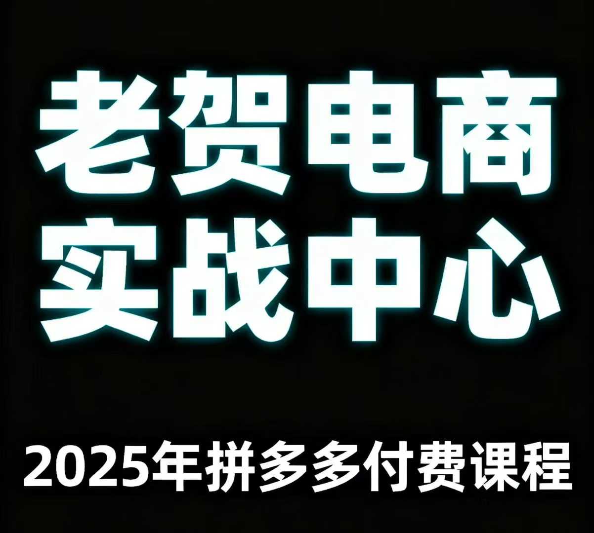 老贺电商2025年拼多多付费课程，用通俗易懂的方法告诉你多多怎么玩-创领云聚