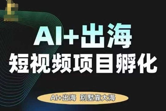 AI·TikTok AI+出海短视频项目孵化，陪你从0-1借助AI实现出海变现-创领云聚