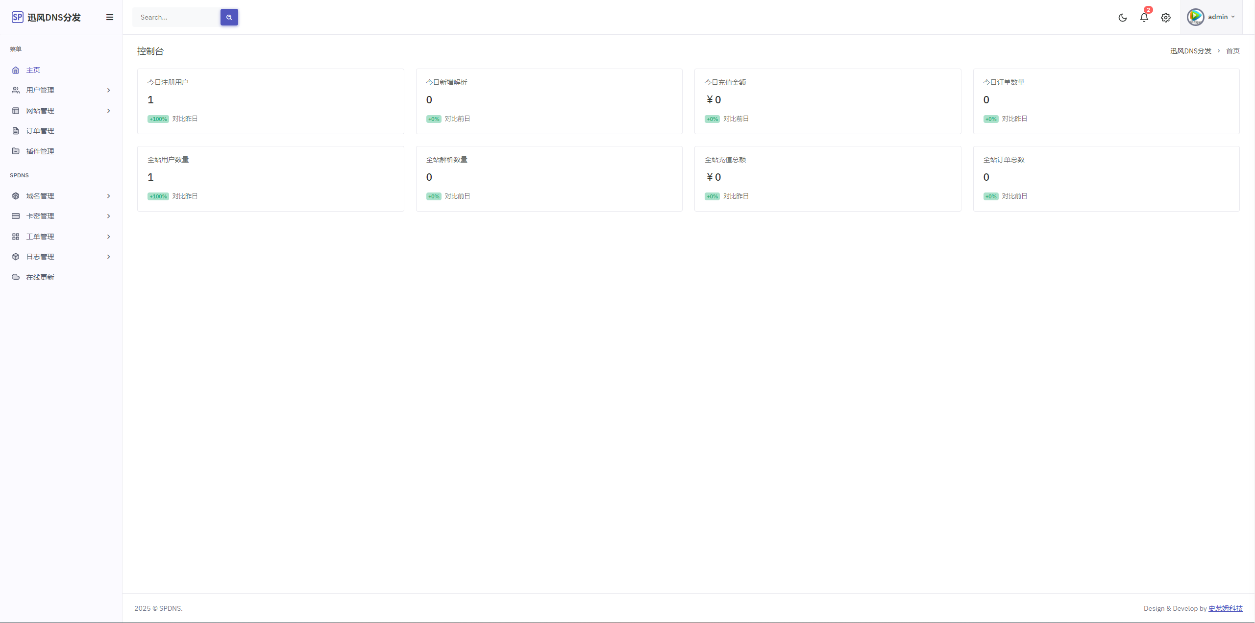 迅风二级域名分发系统源码最新开心版-创领云聚