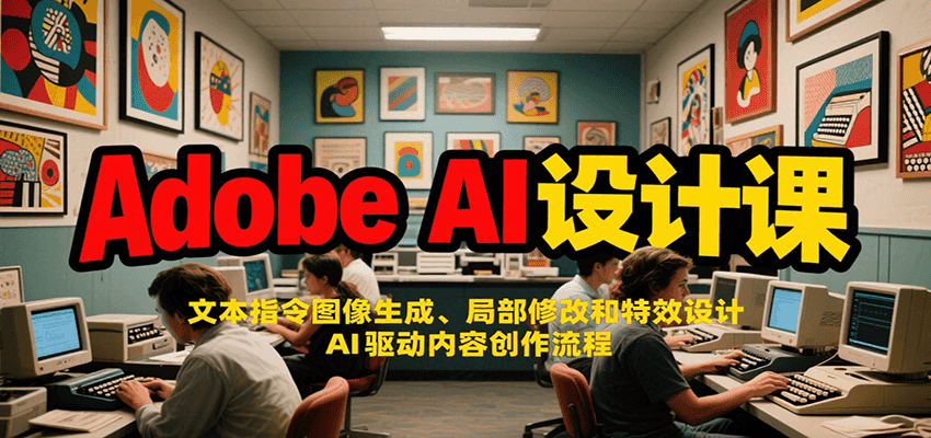 Adobe AI设计课：文本指令图像生成、局部修改和特效设计，AI驱动内容创作流程-创领云聚