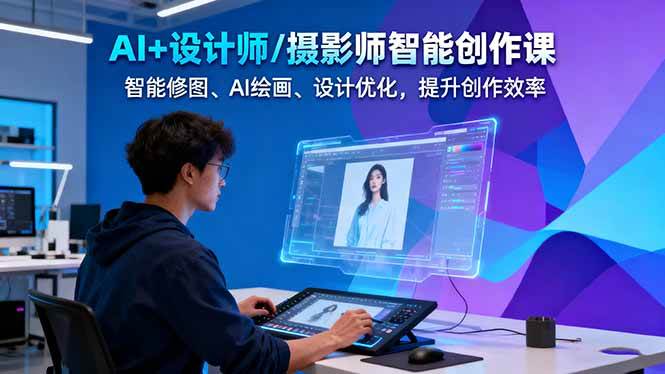 AI+设计师/摄影师智能创作课：智能修图、AI绘画、设计优化，提升创作效率-创领云聚
